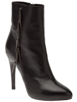 Sort læder støvler med høje hæle